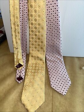 Nordstrom Pink, Blue & Gold Men's Silk Tie Set